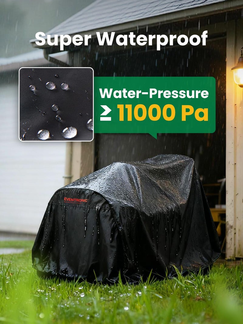 EVENTRONIC Riding Lawn Mower Cover, Eventronic 54â€œ Riding Lawn Tractor Cover Waterproof Heavy Duty Durable (420D-polyester oxford) - Image 4